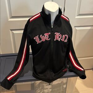 Express Black and Red Zip-Up Jacket